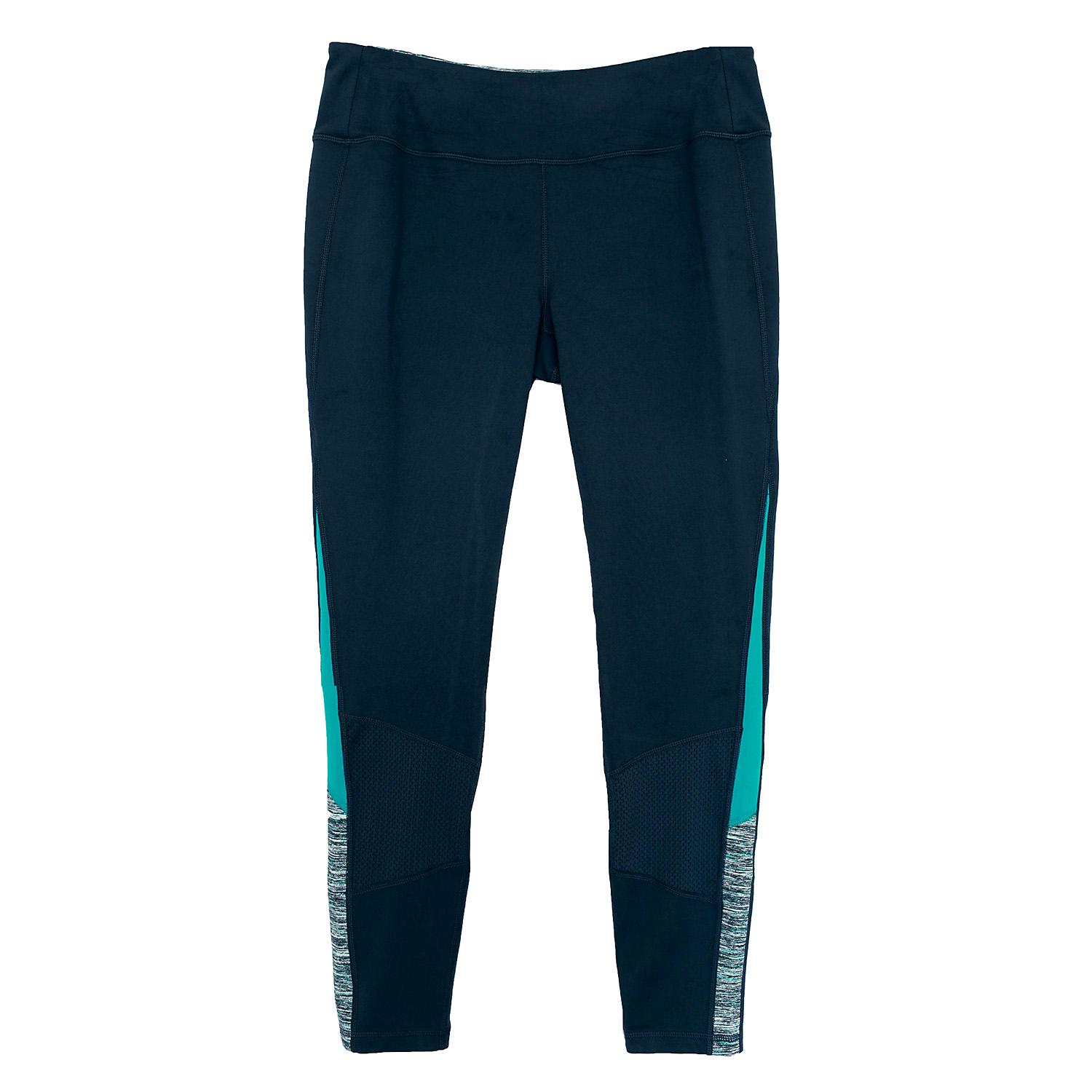 Tangerine Ladies' Size Small Color Block Legging, Ombre Blue/Capri Breeze