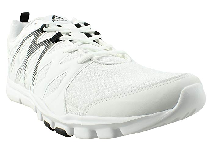 Reebok Men's Yourflex Train 8.0 L MT Training Shoe In White Light Grey, 8.5