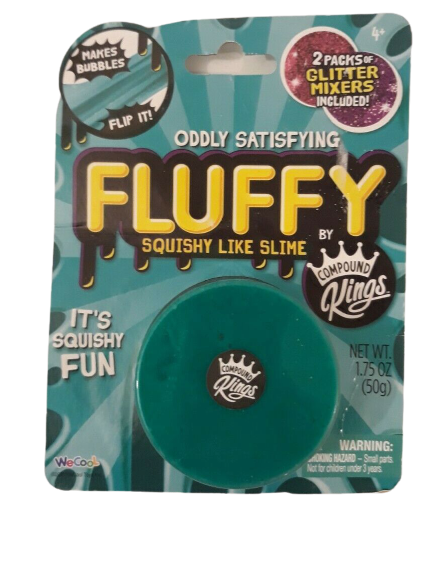 COMPOUND KINGS Oddly Satisfying Fluffy Relief Toy for Kids and Adults In Aqua