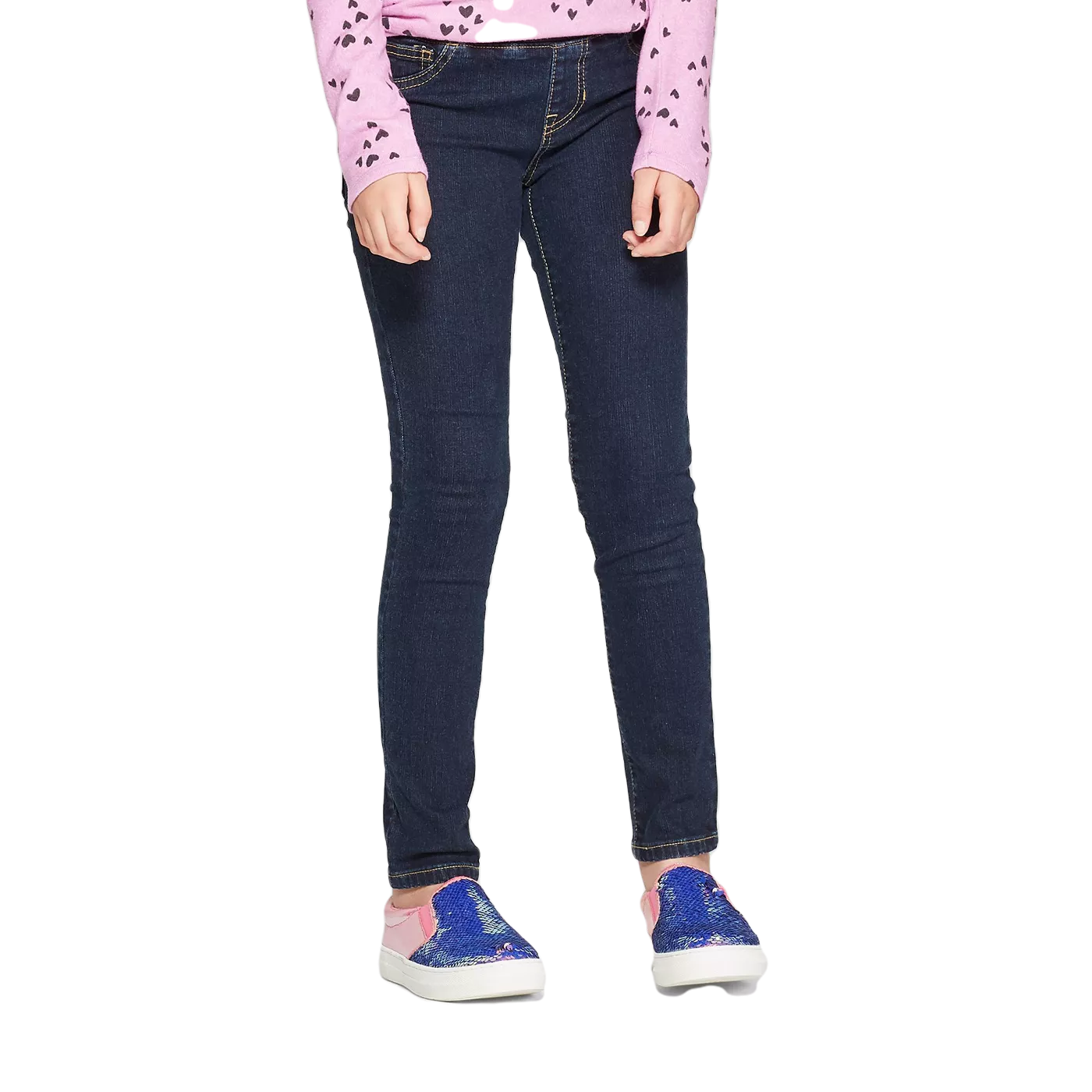 CAT & JACK Girls' PullOn Skinny Jeans in Dark Wash, 10