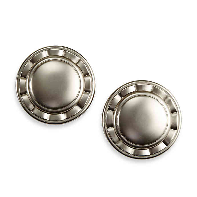 CAMBRIA Elite Complete Drapery Spindle in Brushed Nickel (Set of 2)