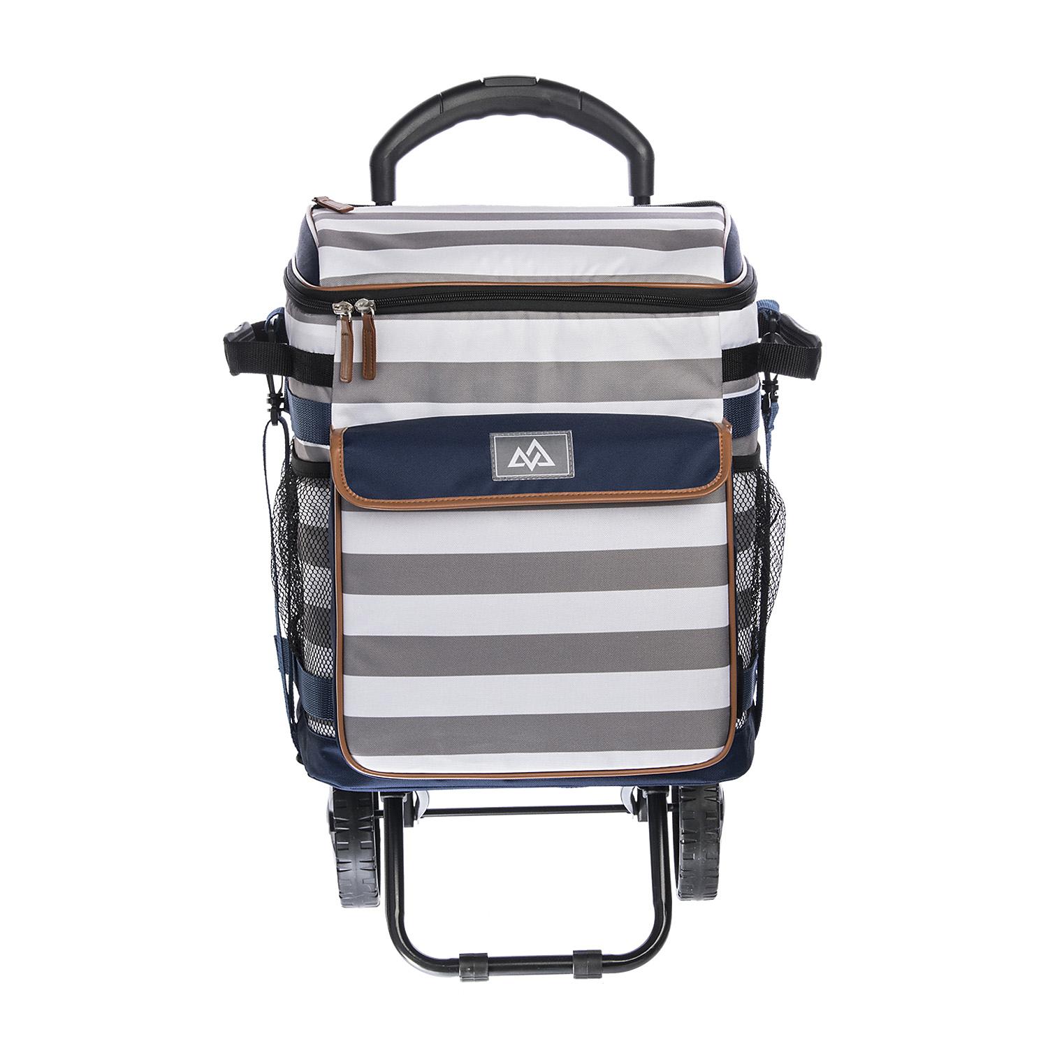 Member's Mark Rolling Tote, Gray Stripe