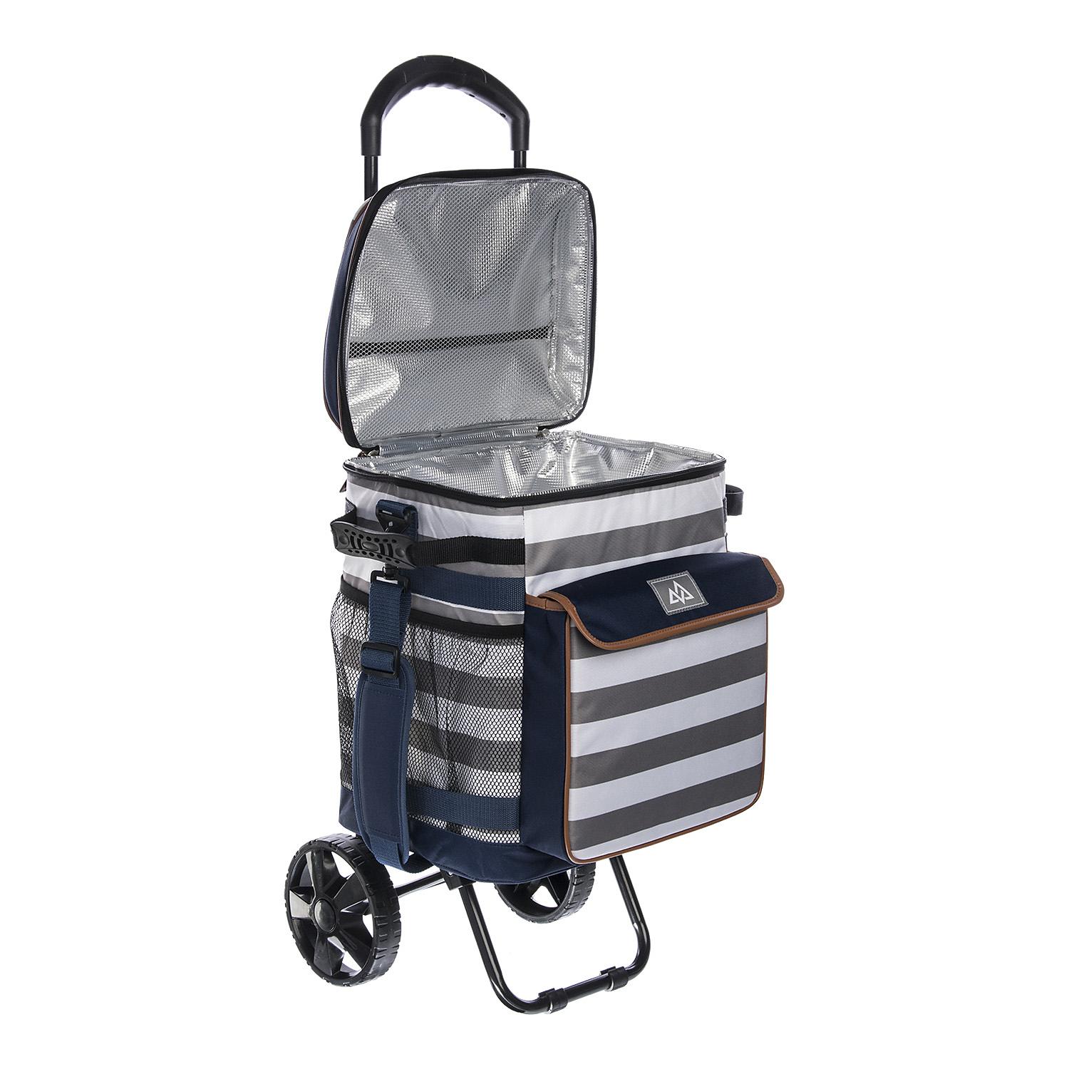 Member's Mark Rolling Tote, Gray Stripe