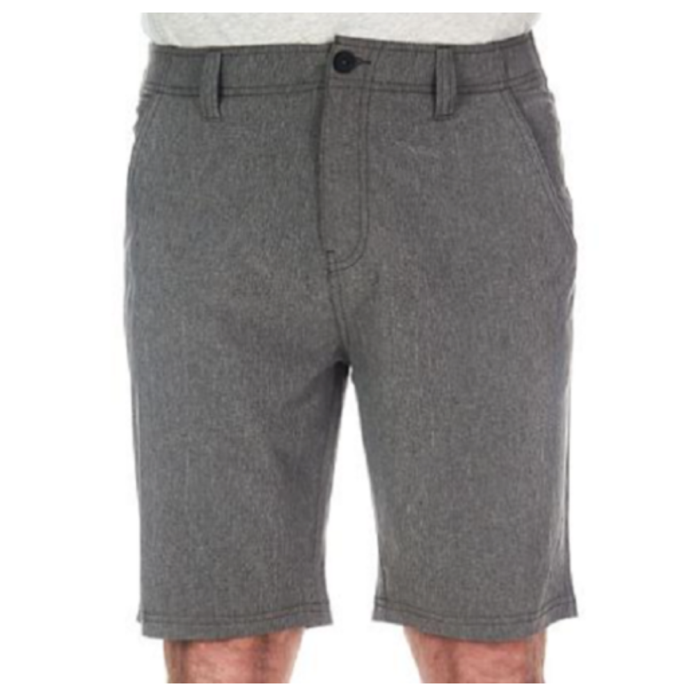 DENALI Flex Waistband 4Way Stretch Flat Front Short In Heather Grey, 40