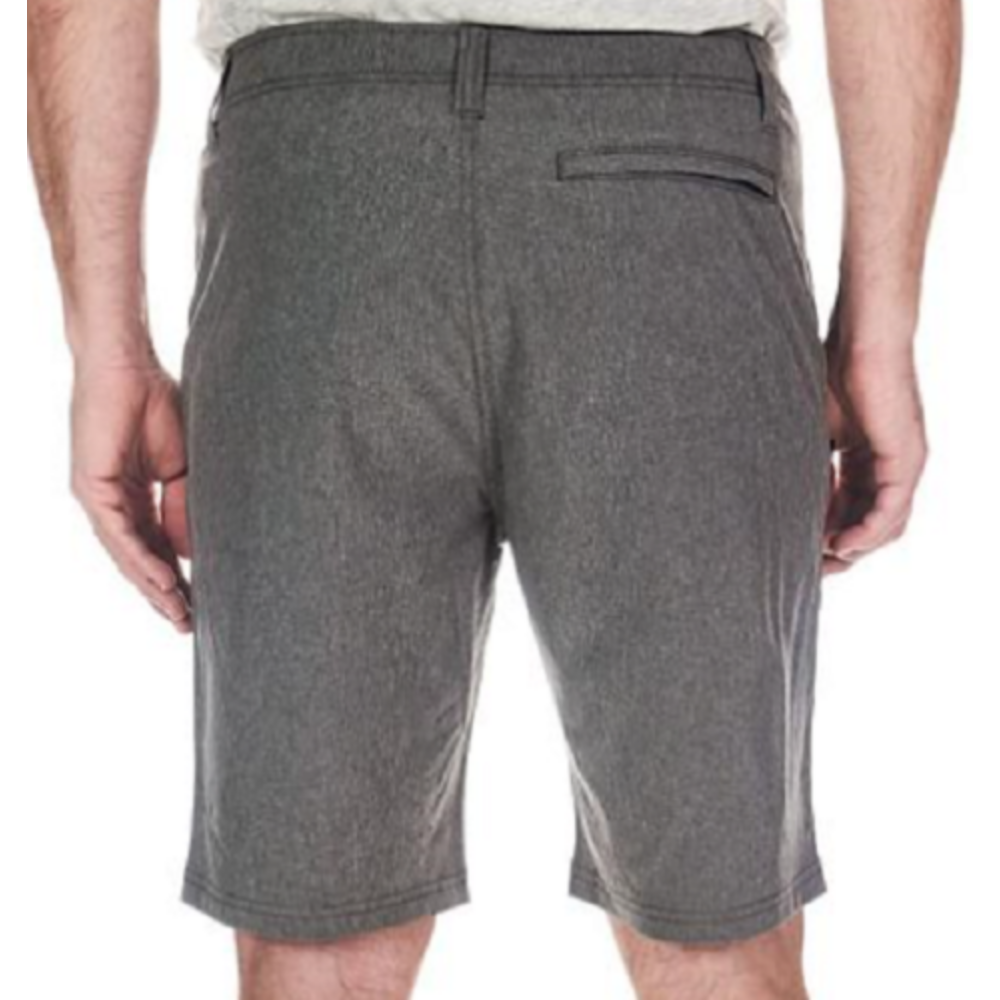 DENALI Flex Waistband 4Way Stretch Flat Front Short In Heather Grey, 40