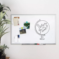 U BRANDS 23x35 inch Magnetic Dry Erase Board Aluminium Frame with Marker
