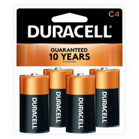DURACELL Coppertop C Batteries 4 Pack Alkaline Battery