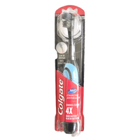 COLGATE 360 Whitening Battery Powered Charcoal Toothbrush with Tongue Cleaner Soft Bristles 1ct (Various Color)