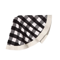 WONDERSHOP Buffalo Plaid Tree Skirt In Black/Ivory