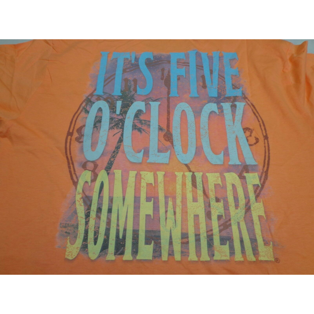 MARGARITAVILLE Men's Short Sleeve Pocket Graphic TShirt In Coral, XL