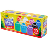 CRAYOLA 10ct 2oz Washable Kids Paint Classic Colors