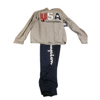 CHAMPION 2Piece Boys Active Set In Oxford Heather/Grey, 14/16