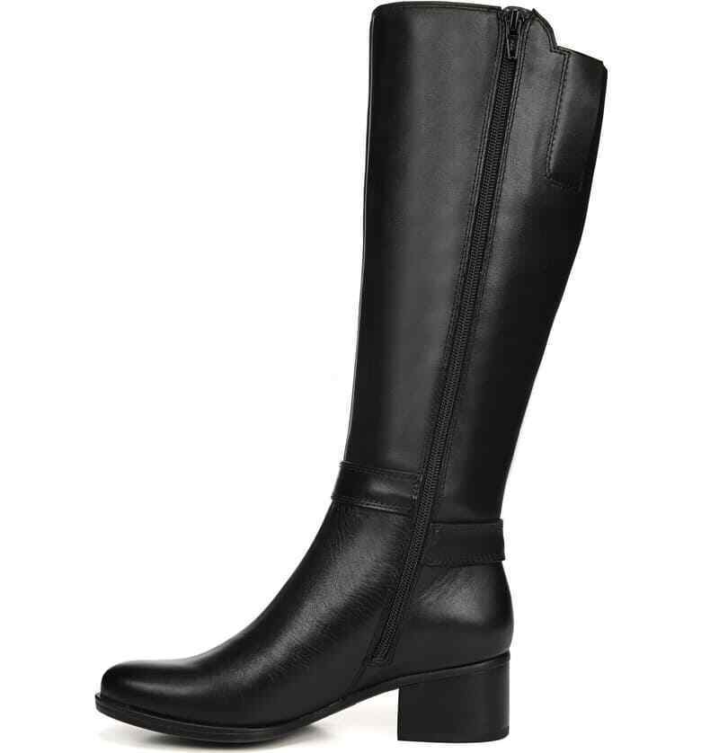 SOUL Naturalizer Ladies Tall Kona Black Leather Boot in Black, 8M
