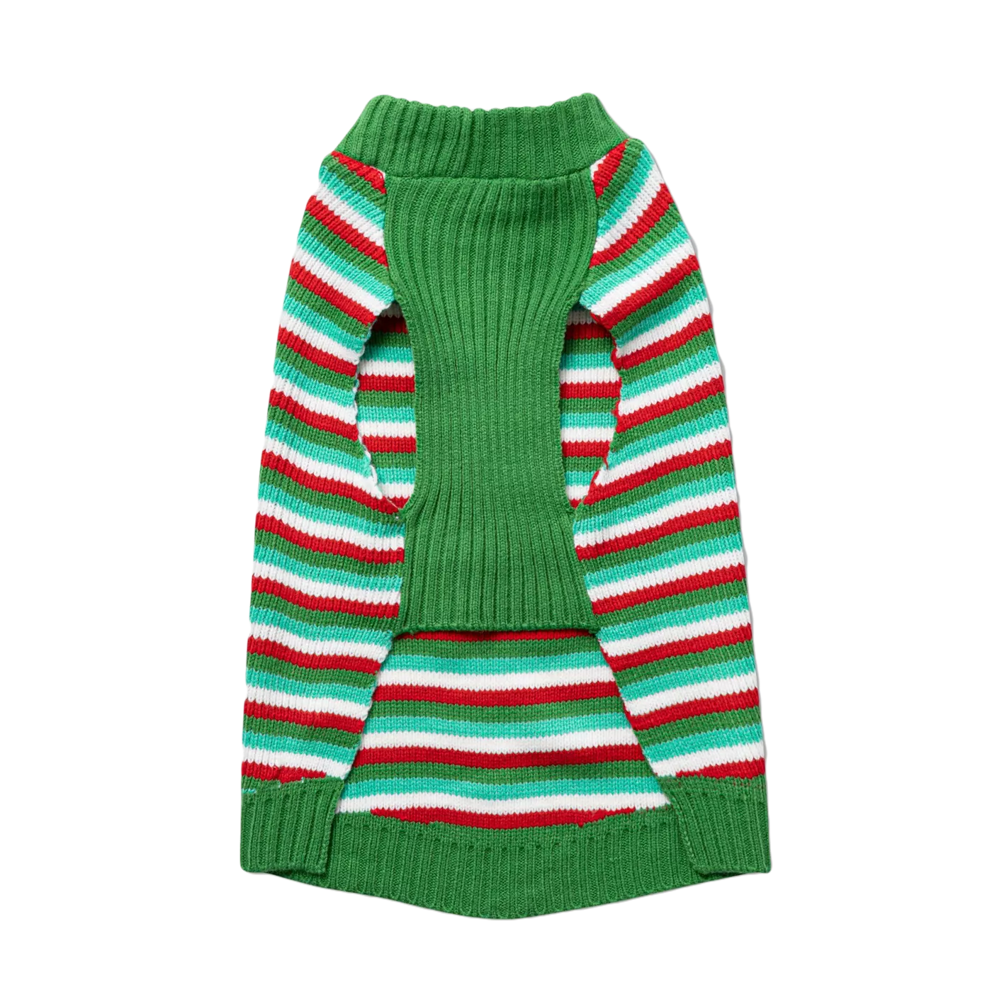 WONDERSHOP Green and Red Stripe Holiday Dog and Cat Sweater in Medium