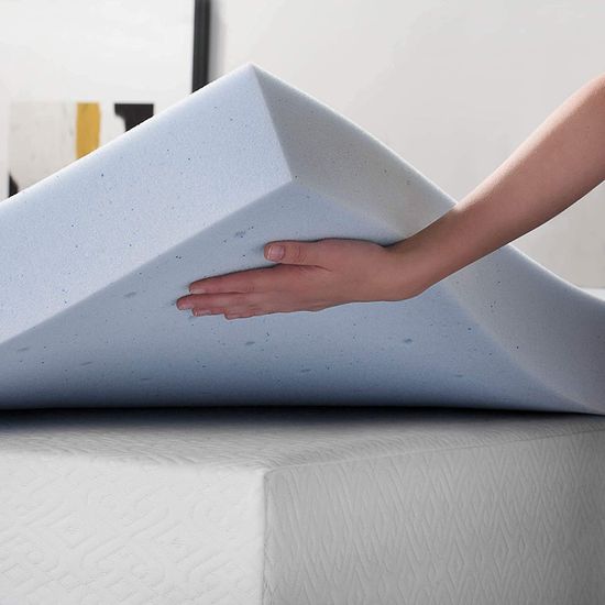 LUCID 4 Inch Queen Gel Memory Foam Mattress Topper