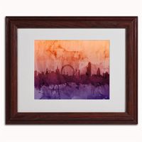 Trademark Fine Art "London England Skyline VI" Canvas Art by Michael Tompsett, 11x14, Wood Frame