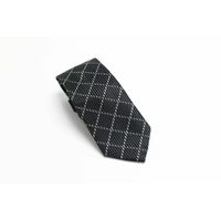 Sean John Men's Texture Window Pane Slim Neck Tie In Black, O/S