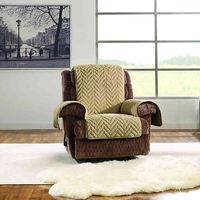 Sure Fit Faux Fur Recliner Protector in Blonde
