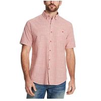 Weatherproof Vintage Mens Vintage Short Sleeve Button Down Shirt in Spice, M