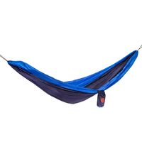 Double Parachute Nylon Hammock with Strap by Grand Trunk in Navy/ Light Blue