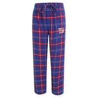 NFL New York Giants Men's Medium Flannel Plaid Pajama Pant with Left Leg Team Logo