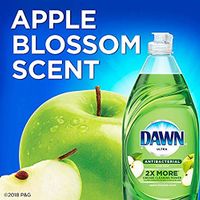 Dawn Ultra Antibacterial Hand Soap, Dishwashing Liquid Dish Soap, Apple Blossom Scent, 19.4 fl oz