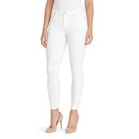 NINE WEST WOMEN'S GRAMERCY SKINNY ANKLE JEANS IN WHITE, SIZE 10