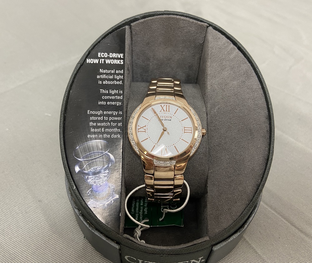 Citizen Women's EM009359A Ciena EcoDrive Rose Gold Tone Watch