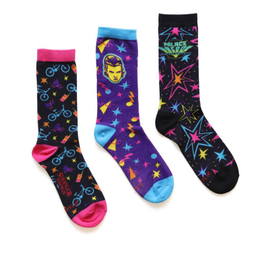 Stranger Things Palace Arcade 3 Pack Crew Socks Standard