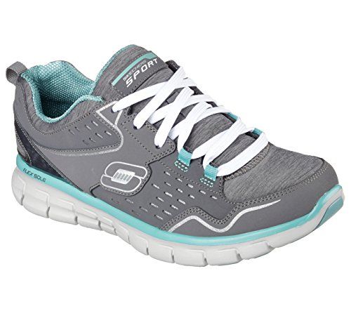 Skechers Sport Womens Modern Movement Fashion Sneaker In Charcoal Aqua