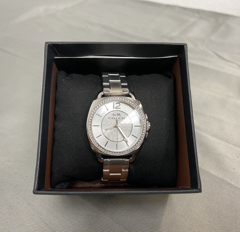 Coach Boyfriend Women's Silver Dial Stainless Steel Band Watch 14502147
