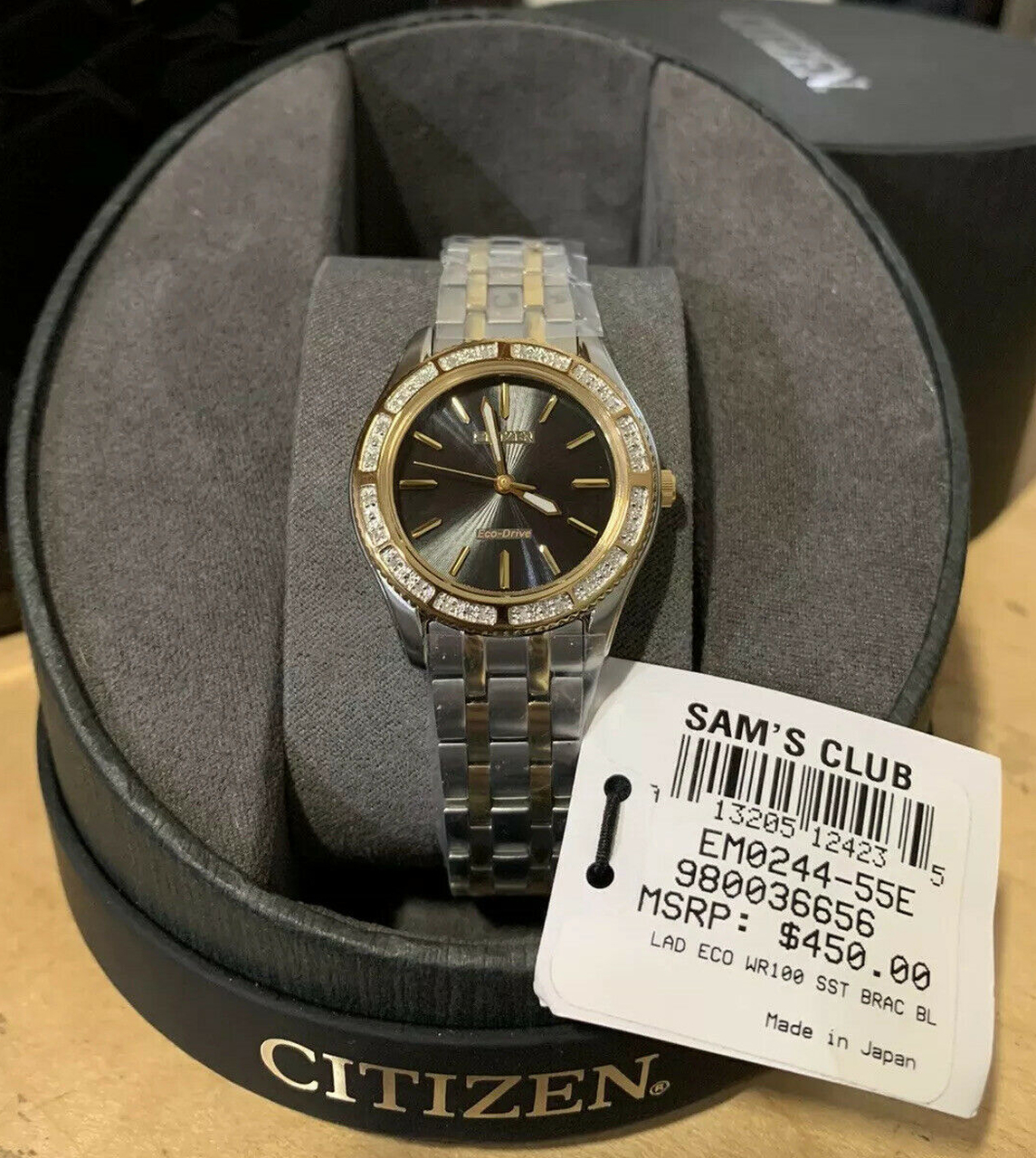 Citizen Women's EcoDrive TwoTone Stainless Steel Watch With 24 Diamonds