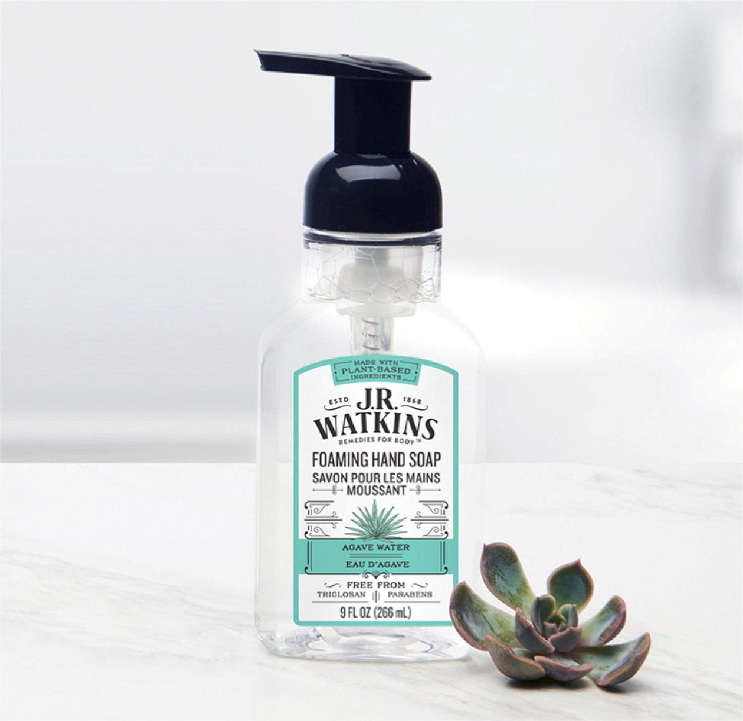 J.R. WATKINS Agave Water Foaming Hand Soap – 9 fl oz