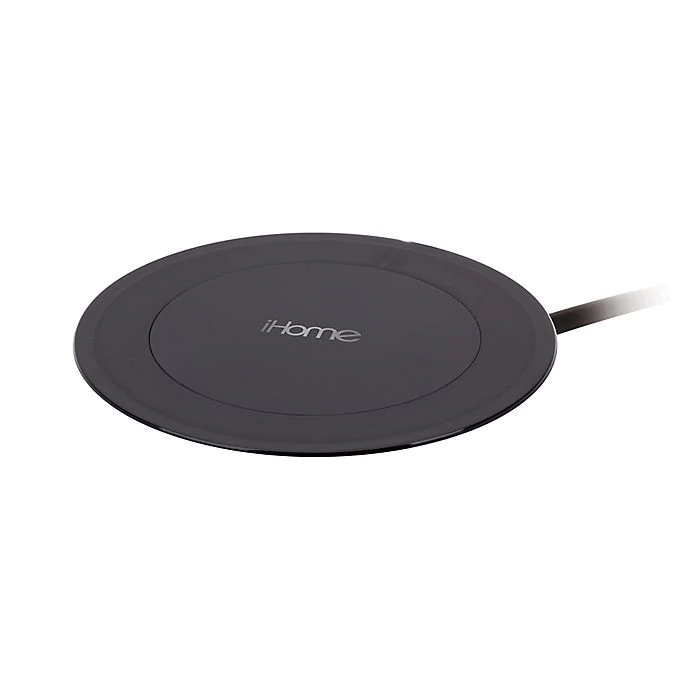 iHome Ultra Slim 10w Qi Wireless Fast Charging Pad in Black