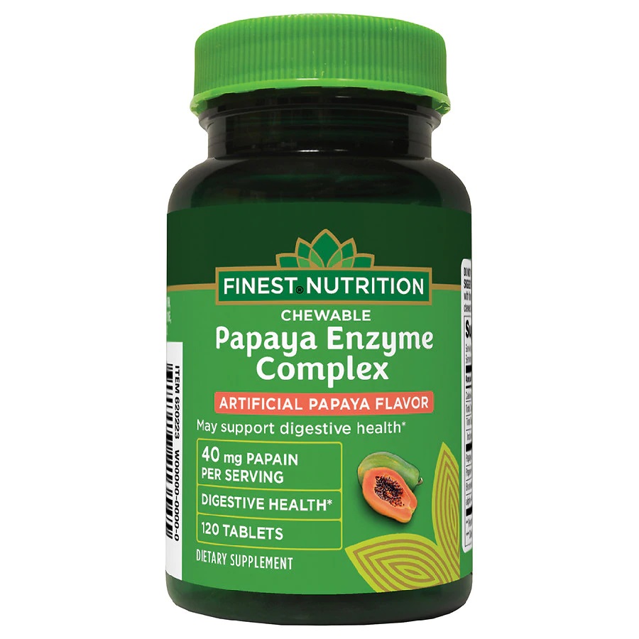 Finest Nutrition Chewable Papaya Enzyme Complex 120 Tablets