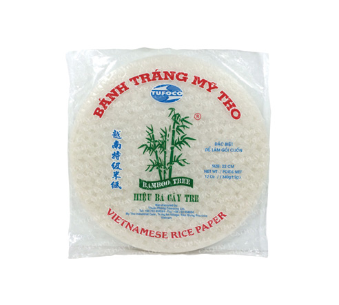 Tufoco Bamboo Tree Spring Roll Rice Paper Wrappers, 12 oz.