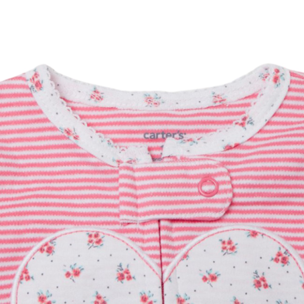 Carter's Baby 1Piece 100% Snug Fit Cotton Footie PJs In Pink, 3M