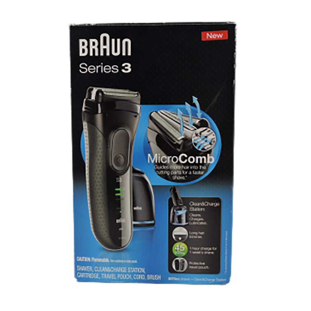 Braun Series 3 Shaver with Clean & Charge Station, Model 3070cc