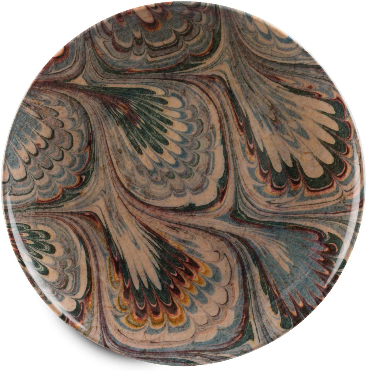 THOMAS PAUL Wilde Melamine Dinner Plate In Black Multi Set of 4