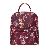 A NEW DAY Dome Zip Closure Backpack In Burgundy Floral
