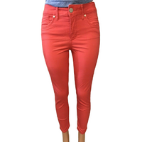 Seven7 Women's High Rise Ankle Crop Skinny Jeans in Cayenne, 6