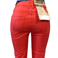 Seven7 Women's High Rise Ankle Crop Skinny Jeans in Cayenne, 6