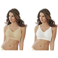 BALI Comfort Revolution Bra 2 Pack In White Nude, M