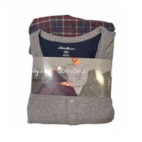 EDDIE BAUER Men's 2Piece Sleep Set in Grey/Port Royal, XXLarge