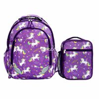 CRCKT Youth 2 Piece Backpack set with Matching Lunch Kit (Unicorn)
