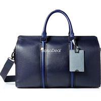 TED BAKER LONDON Men's Basking Leather Holdall Bag in Navy