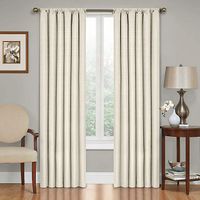 ECLIPSE Kendall 95Inch Rod Pocket Blackout Window Curtain Panel in Ivory