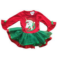 EMILY ROSE Toddler Girl's 2Piece Unicorn Dress in Red, 2T