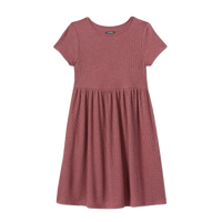 WILD FABLE Women's Short Sleeve Waffle Knit Babydoll Dress in Rose, Medium