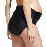 ISABEL MATERNITY BY INGRID & ISABEL Maternity Foldover Swim Brief In Black, L